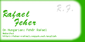 rafael feher business card